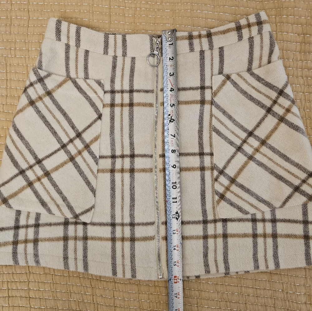 HYFVE Plaid Y2k Wool‎ Blend Mini Skirt Preppy Academia Size M - Picture 6 of 7
